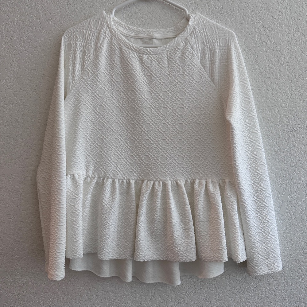 Textured Peplum Top